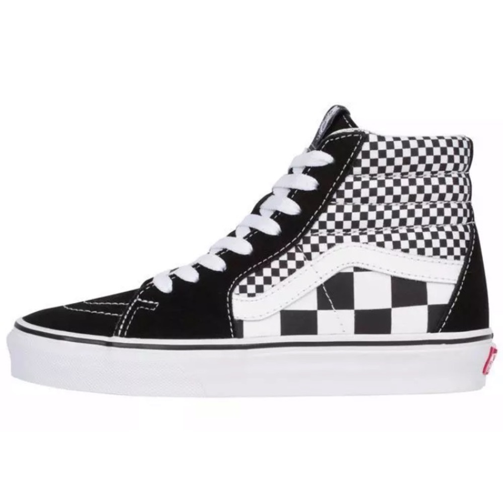 Vans sk8-hi mix checker black white sneaker shoes - Picture 2 of 5